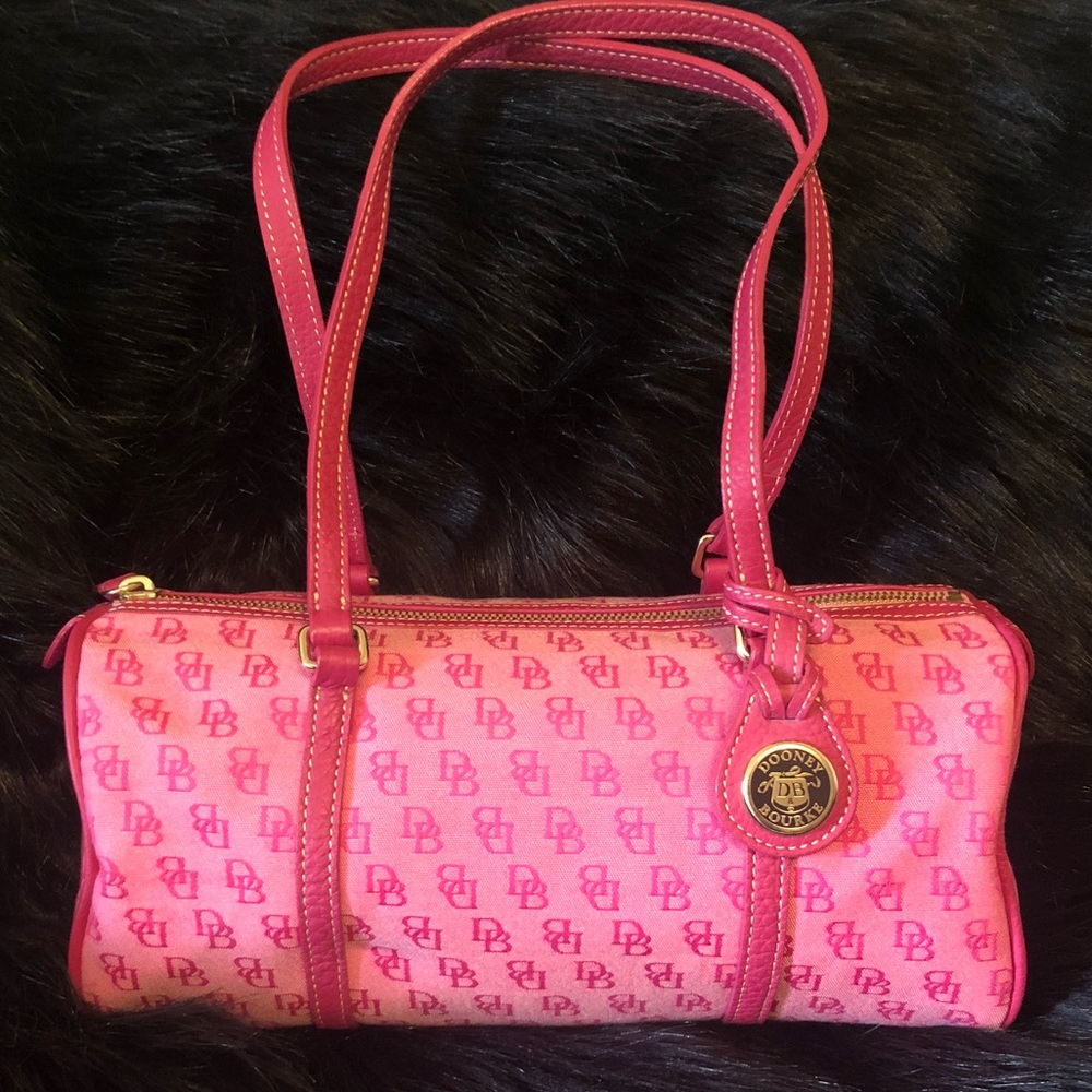 Dooney & Bourke Vintage Pink Monogram Barrel Purse